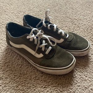 green suede vans